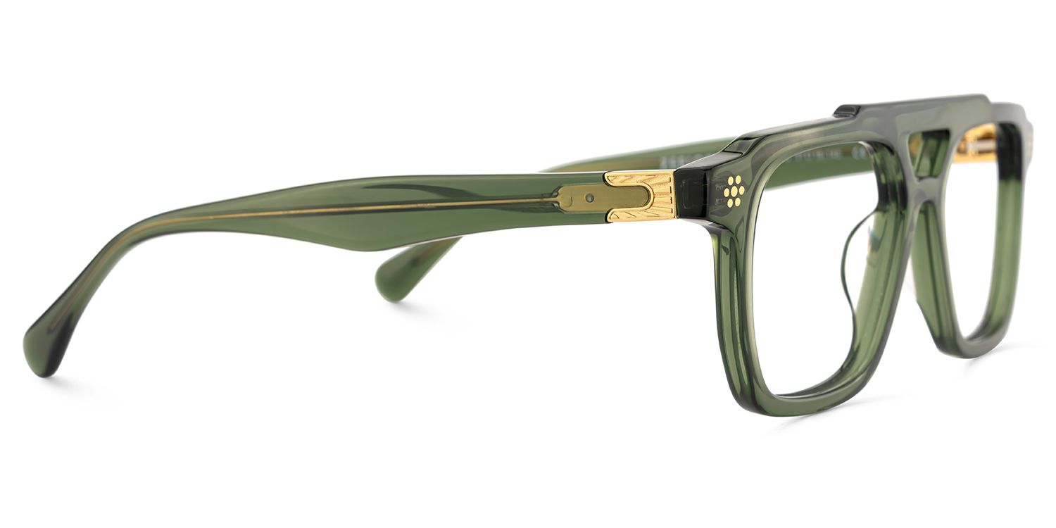 Mercurio Eyeglasses in Aviator Green Frame | Zeelool4