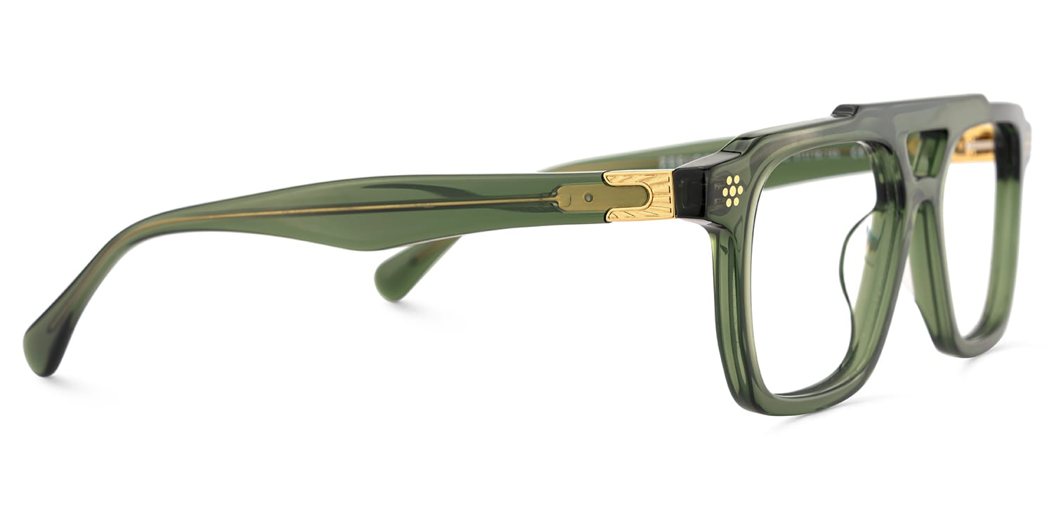 Mercurio Eyeglasses in Aviator Green Frame | Zeelool4