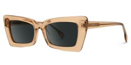 Newell Rectangle Brown Glasses1