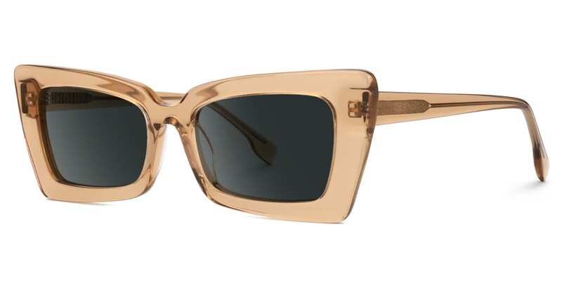 Newell Rectangle Brown Glasses