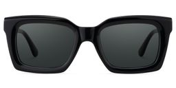 Solana Rectangle Black Polarized Sunglasses0