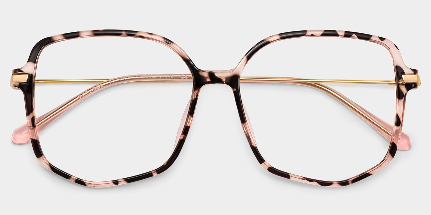 Payton Geometric Tortoise Color Frame Glasses | ZEELOOL1