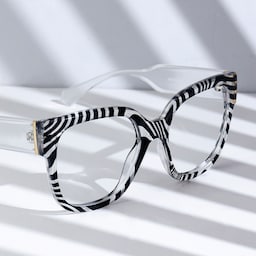 Reineke Square Zebra Print Glasses5