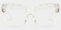 Alberta Cat Eye Clear Glasses0