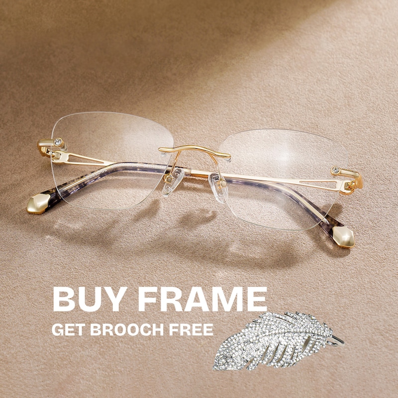 Rectangle Gold Eyeglasses- Seth Metal Frame Glasses1