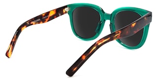 Harrell Square Dark-Green Sunglasses4