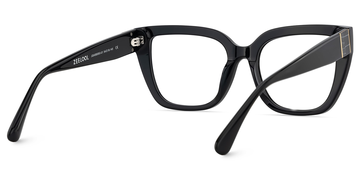 Square Frame Black Glasses on Sale5