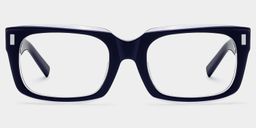 Fayssel Blue Rectangle Glasses1