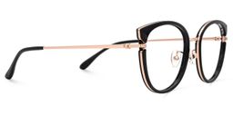 Delca Cateye Black Glasses2