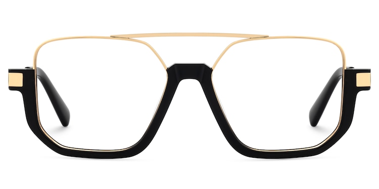 Oromiya Aviator Black Gold Glasses