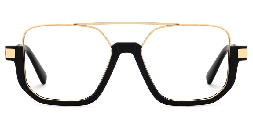 Oromiya Aviator Black Gold Glasses