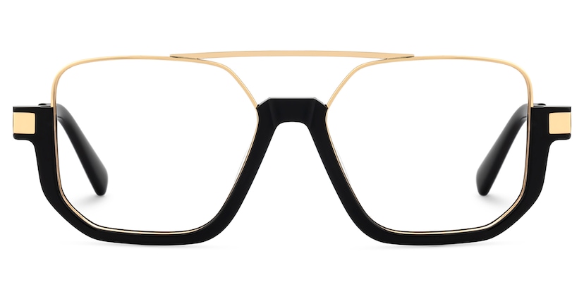 Oromiya Aviator Black Gold Glasses