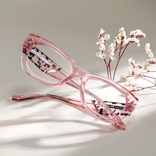 Skylar Butterfly Crystal Pink Glasses3