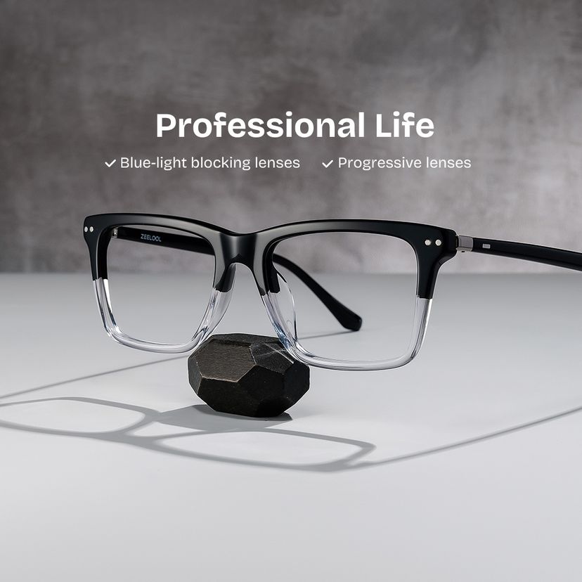 Harper Rectangle Two tone Glasses