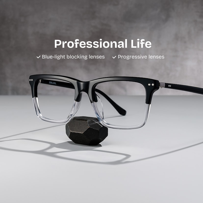 Harper Rectangle Two tone Glasses