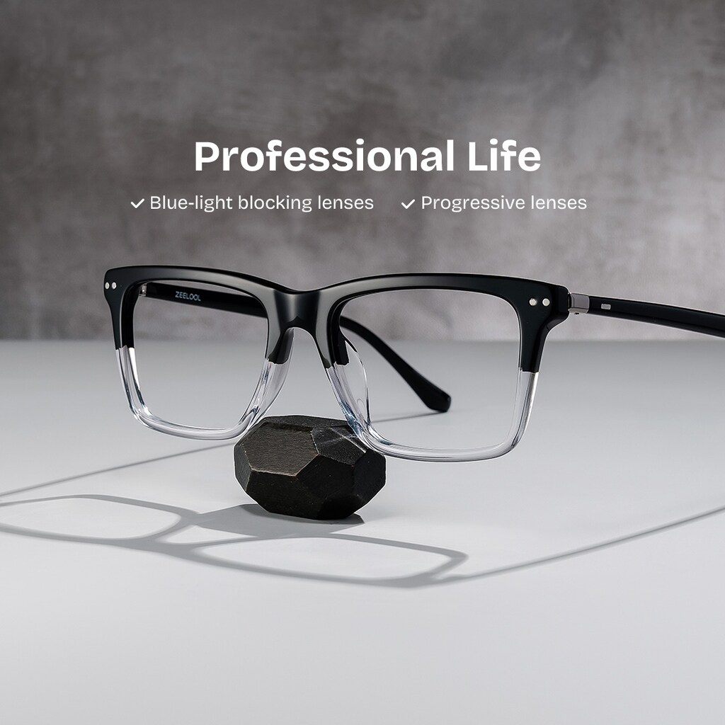 Harper Rectangle Two tone Glasses