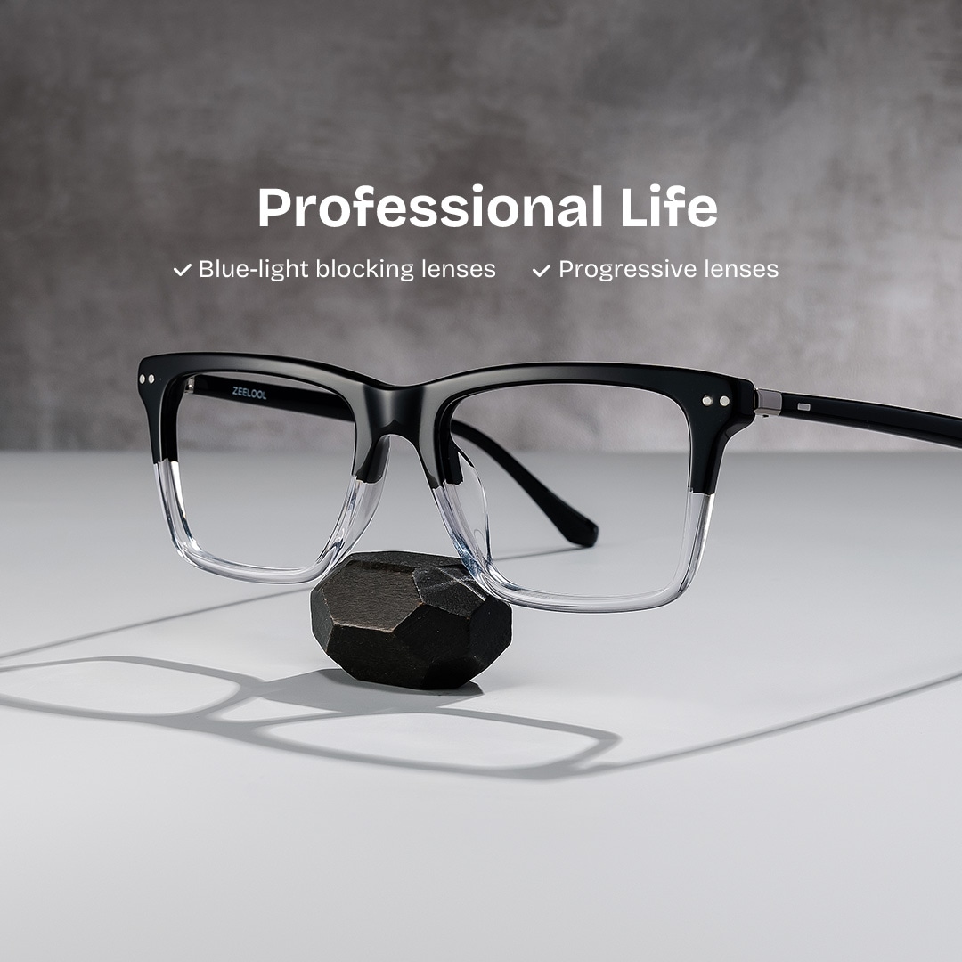 Harper Rectangle Two tone Glasses