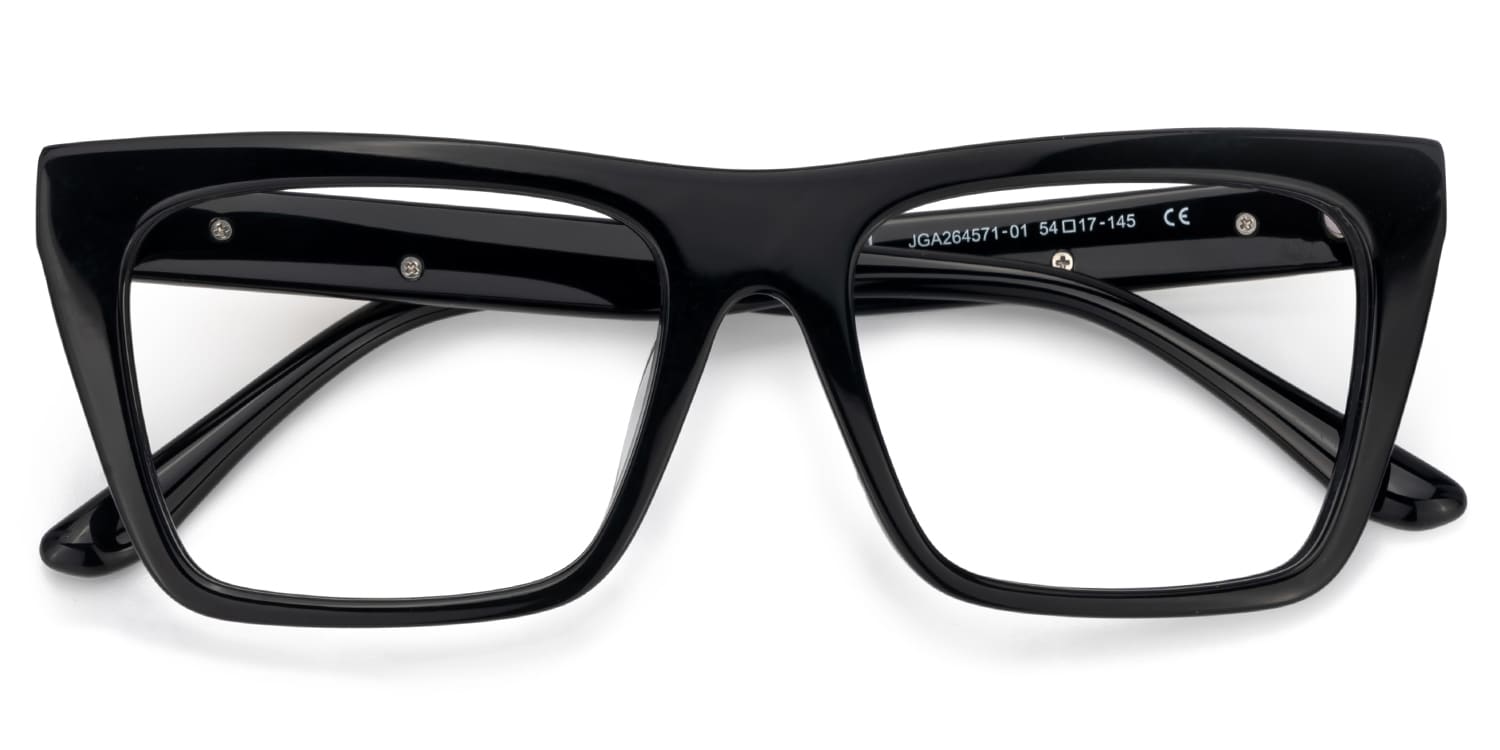 Rascoe Rectangle Black Glasses2