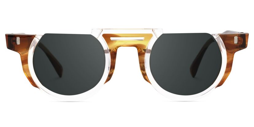 Mastin Round Brown Glasses