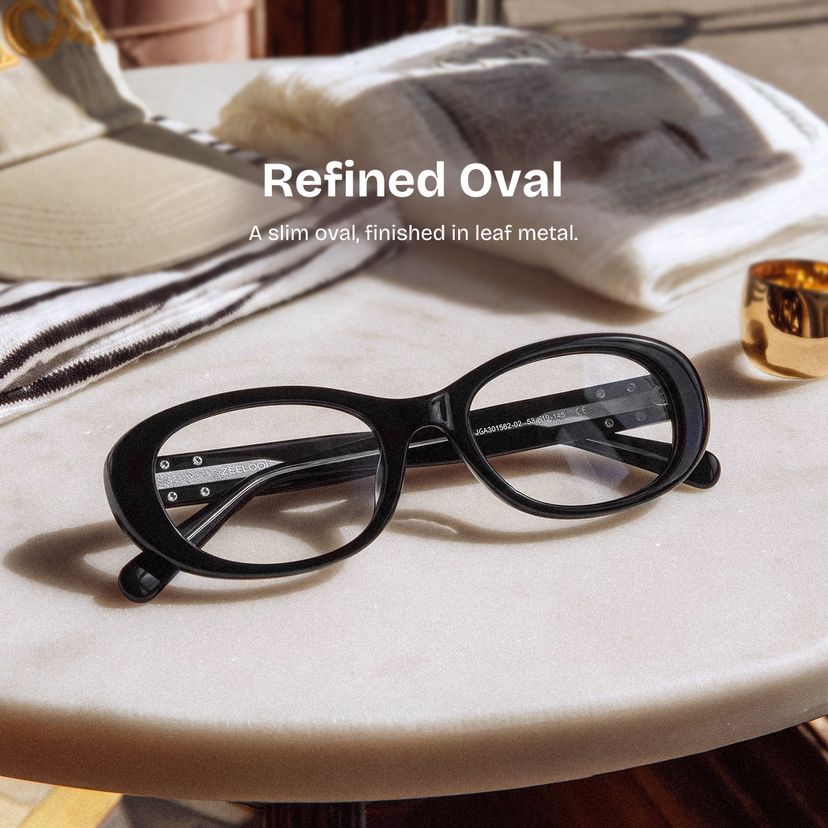 Catherine Black Oval Glasses