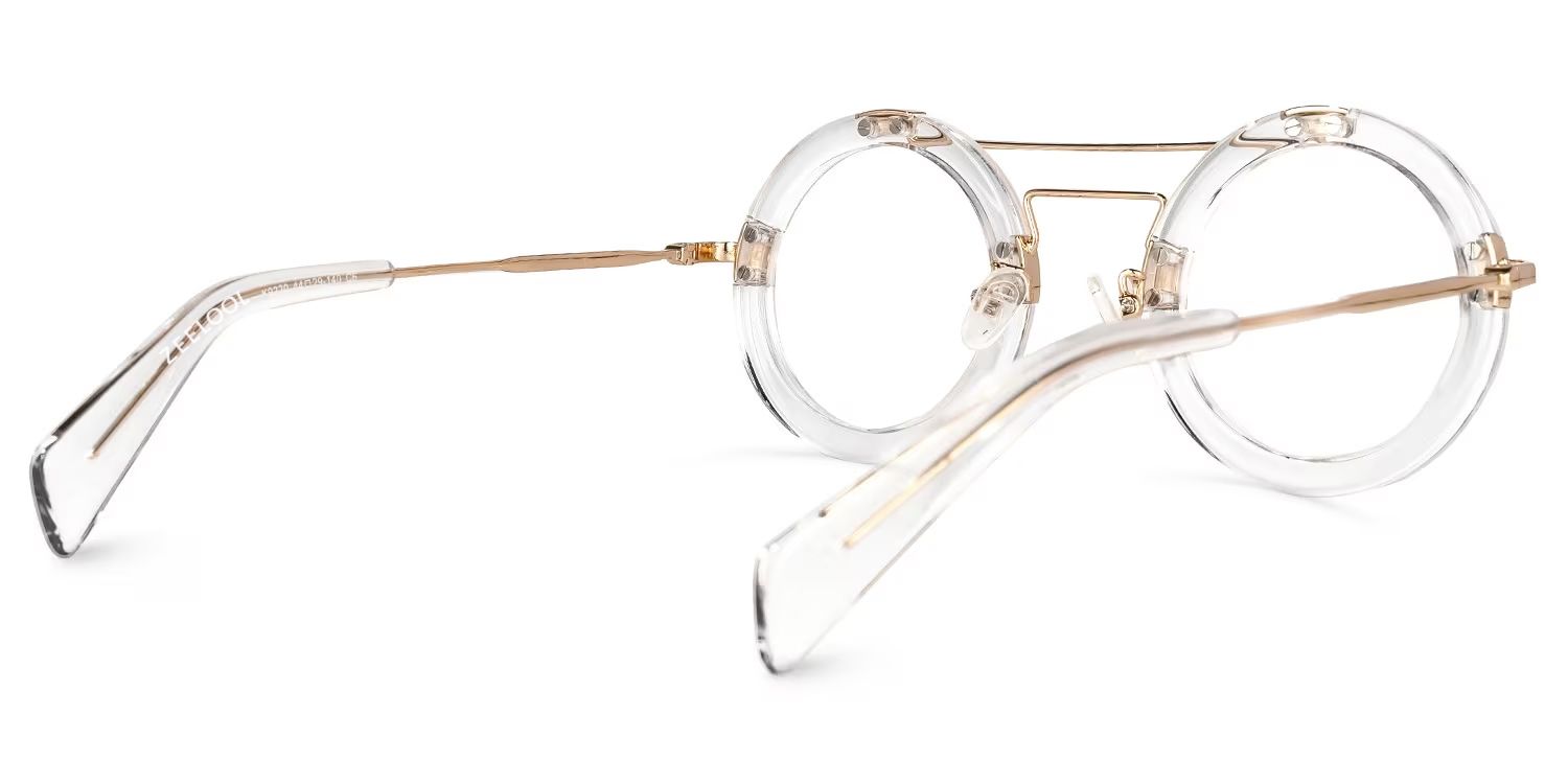 Martis Round Clear Glasses | Zeelool Glasses3