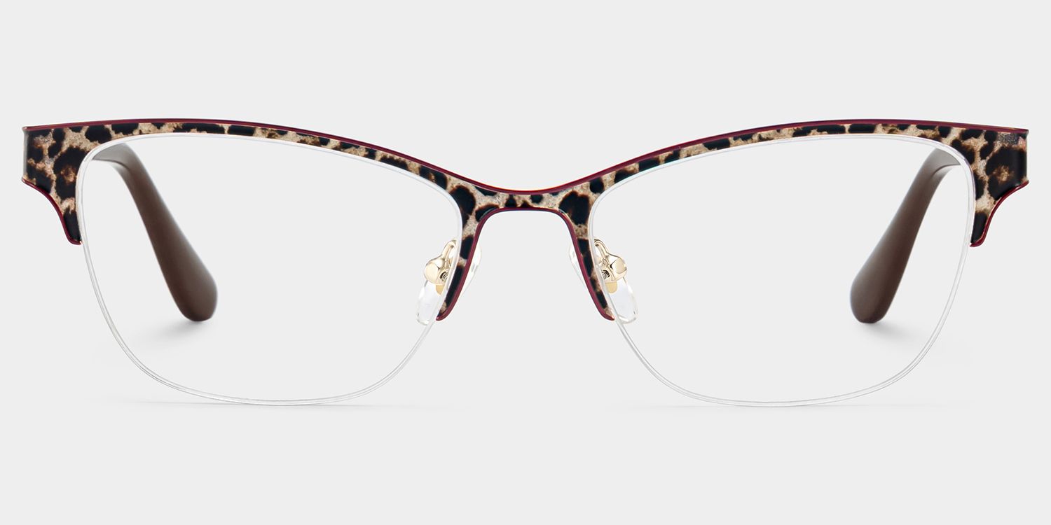 Dorian Brown Leopard Print Cat-Eye Glasses | ZEELOOL1