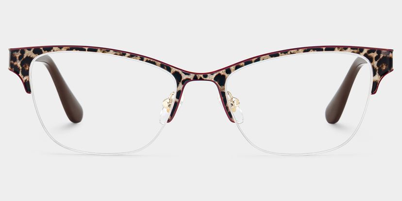 Dorian Brown Leopard print Cat eye Glasses