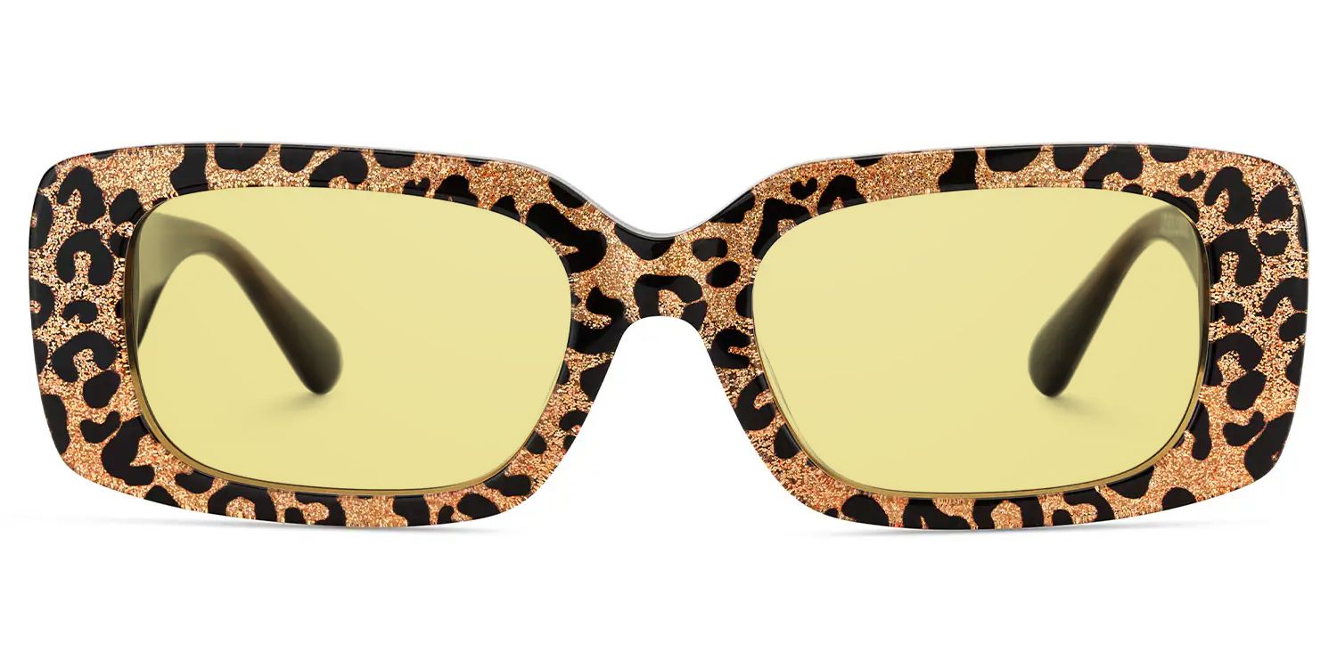 Jonas Rectangle Leopard Color Frame Glasses for Women | Zeelool0