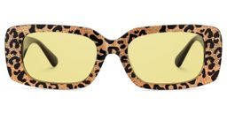 Jonas Rectangle Leopard Sunglasses0