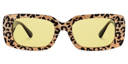 Jonas Rectangle Leopard Sunglasses0