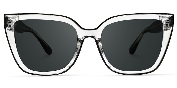 Mirta Square Black-Crystal Glasses