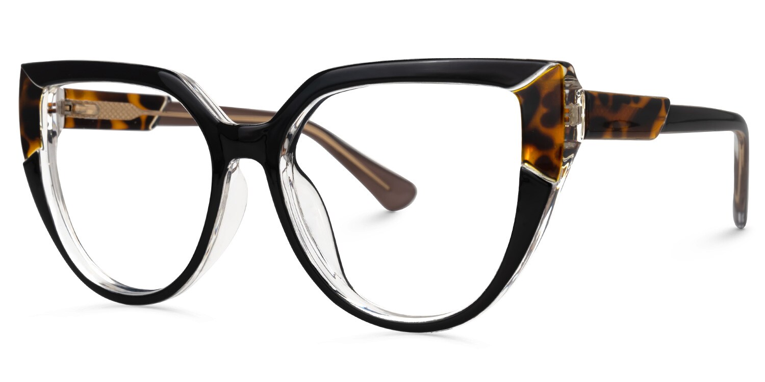 Damary Cateye Black Glasses1
