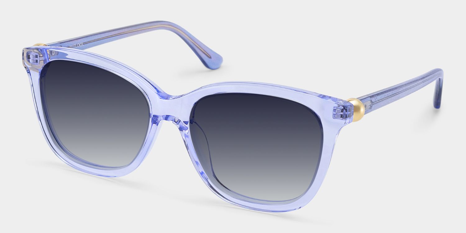 Isabella Clear Blue Square Eyeglass Frames for Sale | ZEELOOL2