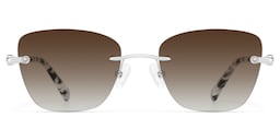 Seth Rectangle Silver Glasses0