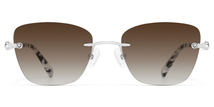 Seth Rectangle Silver Glasses