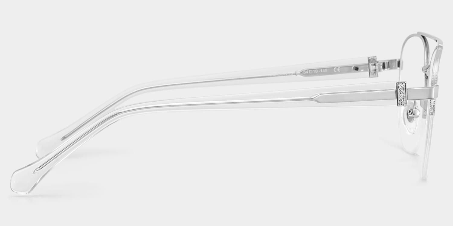 Emily Aviator Silver Glasses3