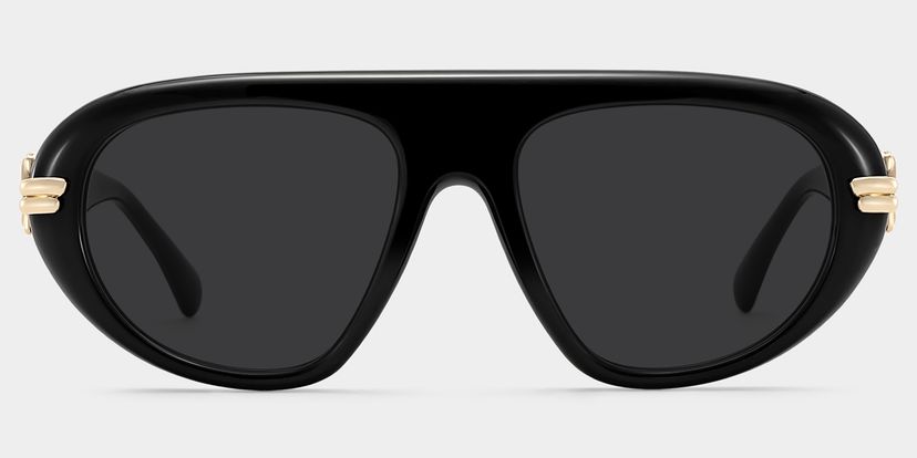 Aveline Black Aviator Sunglasses