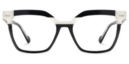 Pinette Square Black White Glasses1