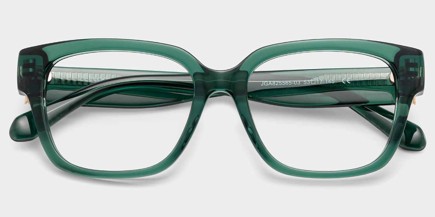 Blake Green Square Glasses | Nostalgic Varsity Frame4