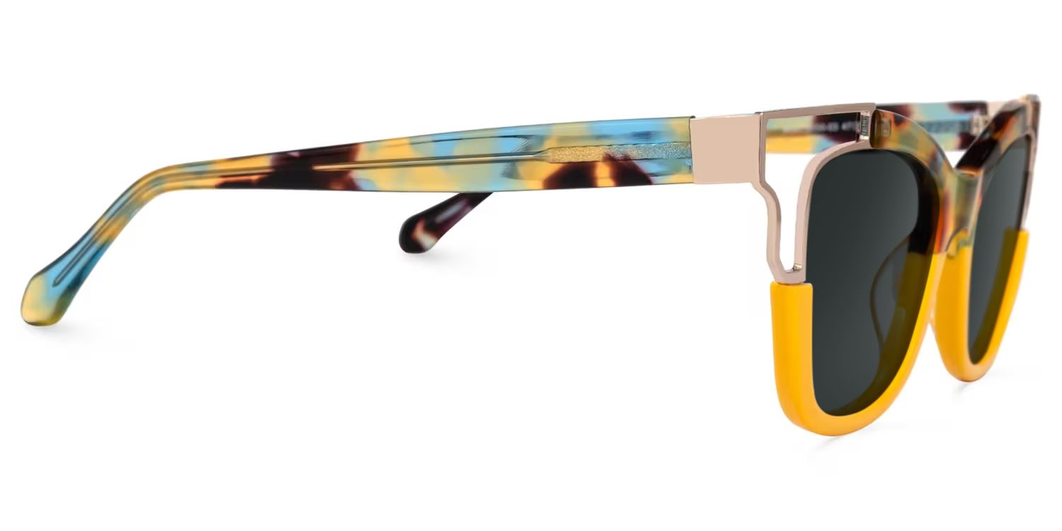 Rhoden Yellow Cateye Frame Sunglasses | Zeelool2