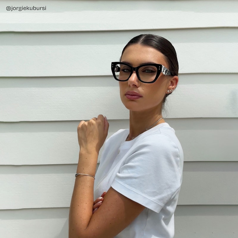 ZEELOOL Skylar Butterfly Black Glasses