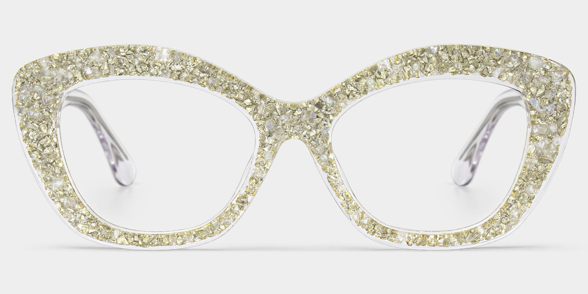 Giselle Cat-eye Clear Rhinestone Glasses Frames | ZEELOOL2