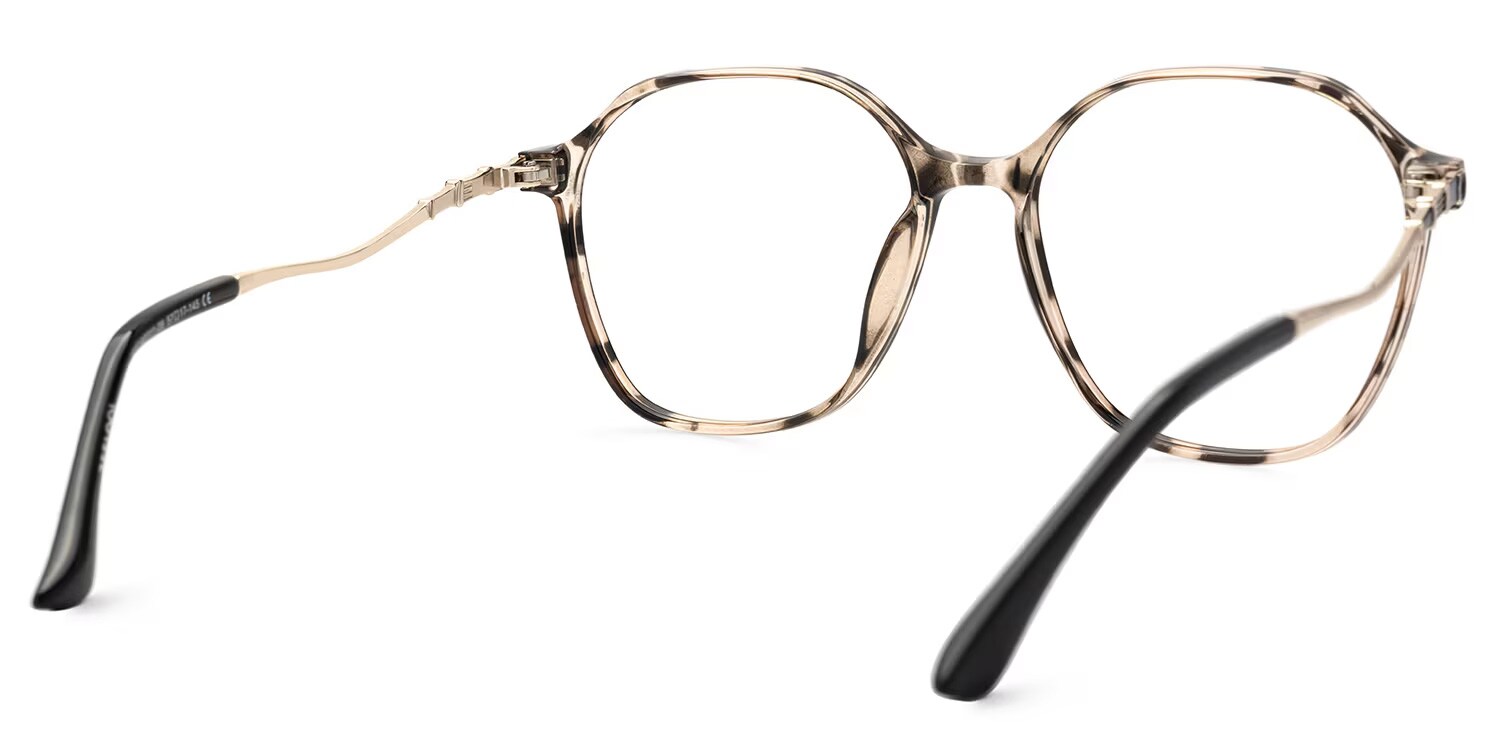 Lekesha thin Tortoiseshell Eyeglasses in Geometric Design | Zeelool