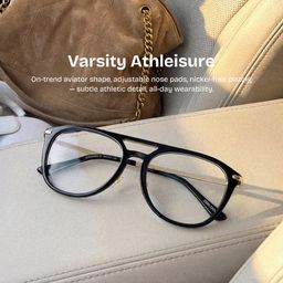 Isabelle Black Aviator Glasses0