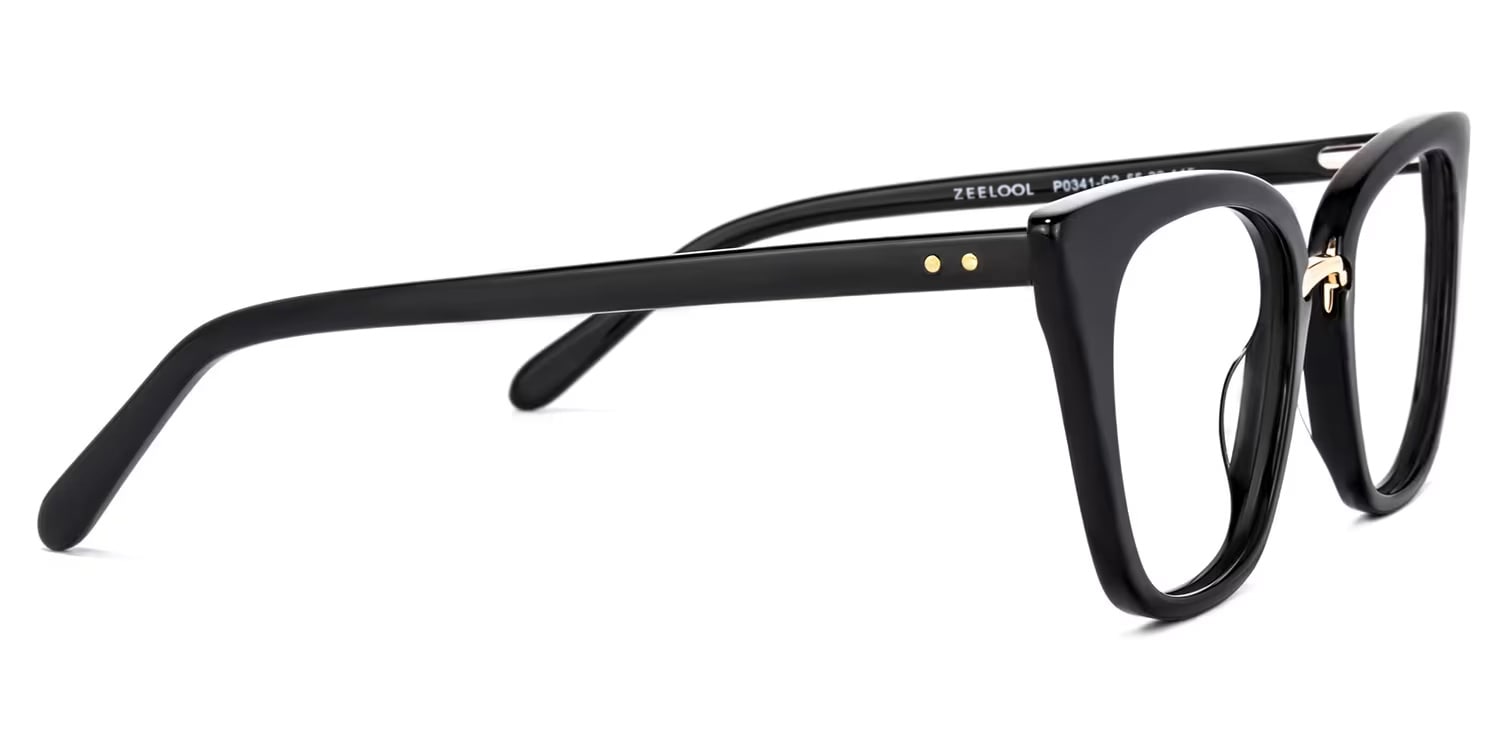 Tallulah Cat Eye Black Glasses3