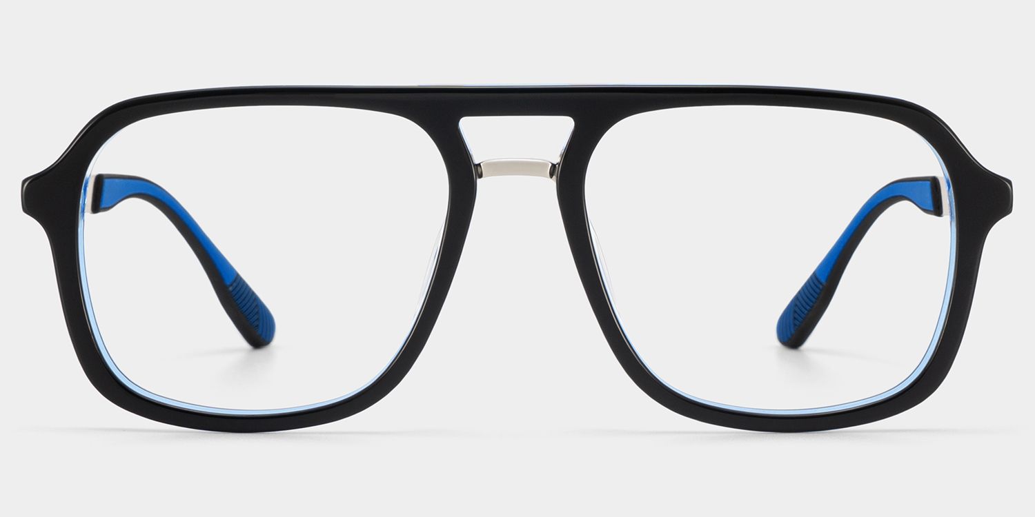 Ryder Blue Aviator Mixed Frame Glasses for unisex | ZEELOOL1
