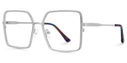 Toure Square Silver Diamond Cut Glasses1