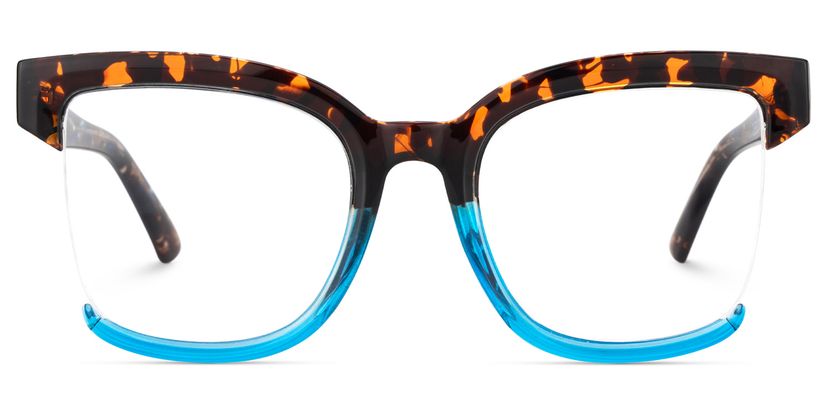 Cadogan Blue Tortoise Square Glasses