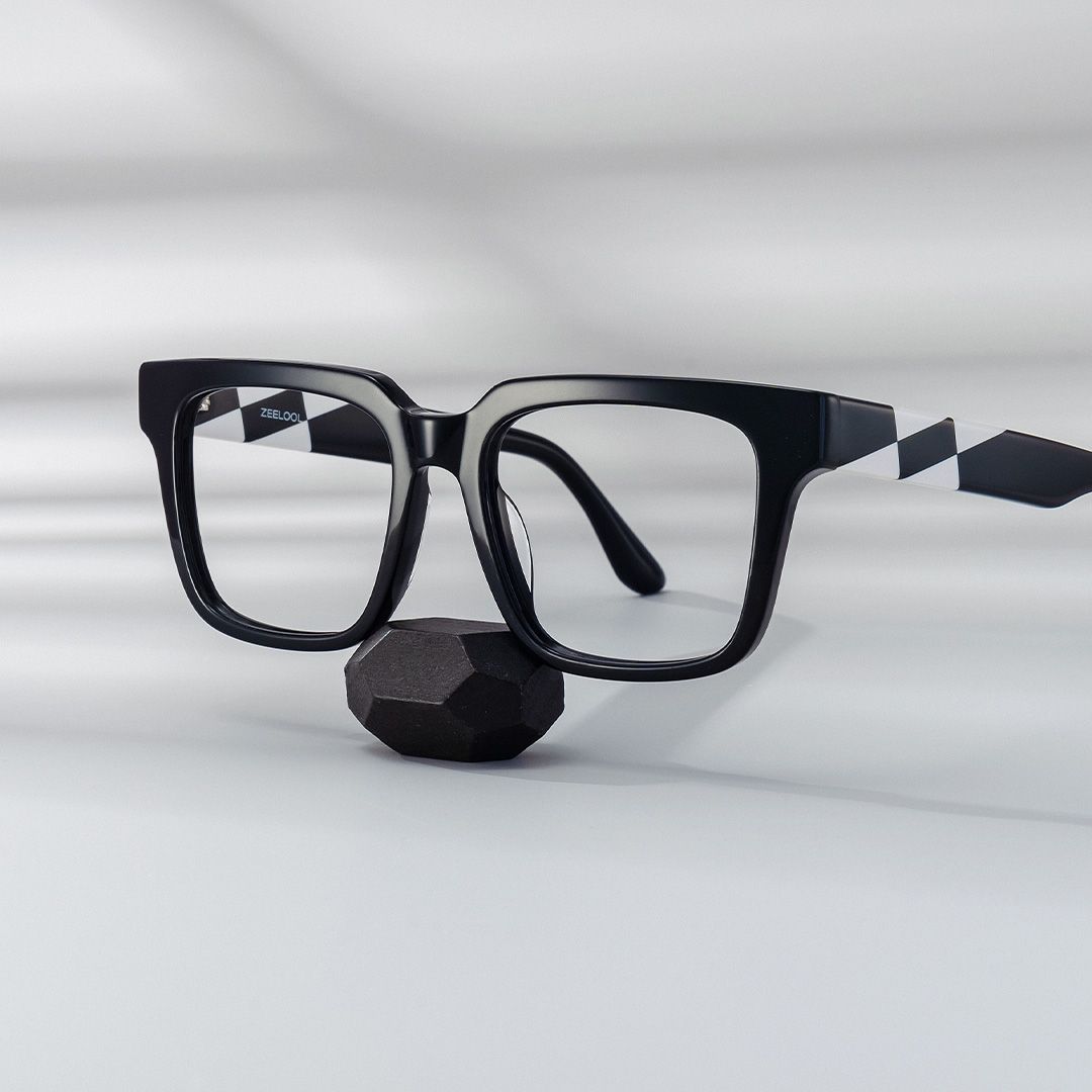 Harriet Square Black Frame Eyeglasses for Man| ZEELOOL0