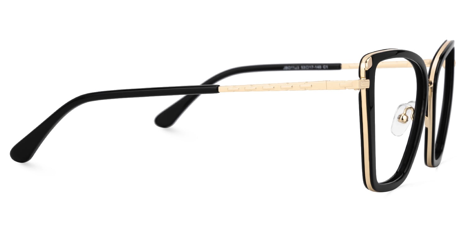 Kesego Square Black Glasses2